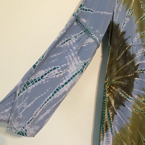 Moda Tie Dye Long Sleeve Dress Sz Small - Picture 6 of 7